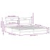 Estructura de cama sin colchón metal roble marrón 200x200