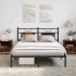 Estructura de cama sin colchón madera roble ahumado 140x190