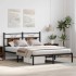 Estructura de cama sin colchón madera roble ahumado 140x190