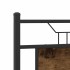 Estructura de cama sin colchón madera roble ahumado 140x200