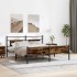 Estructura de cama sin colchón metal roble ahumado 160x200
