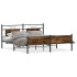 Estructura de cama sin colchón metal roble ahumado 160x200