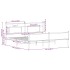 Estructura de cama sin colchón metal roble ahumado 160x200