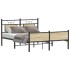 Estructura de cama sin colchón madera roble Sonoma 140x190