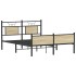 Estructura de cama sin colchón madera roble Sonoma 140x190