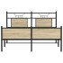 Estructura de cama sin colchón madera roble Sonoma 140x190