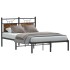 Estructura de cama sin colchón madera roble ahumado 120x200