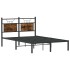 Estructura de cama sin colchón madera roble ahumado 120x200