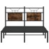 Estructura de cama sin colchón madera roble ahumado 120x200