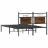 Estructura de cama sin colchón madera roble ahumado 120x200