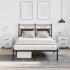 Estructura de cama sin colchón madera marrón roble 120x200