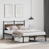 Estructura de cama sin colchón madera marrón roble 120x200