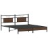 Estructura de cama sin colchón madera marrón roble 160x200