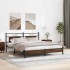 Estructura de cama sin colchón madera marrón roble 160x200