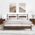 Estructura de cama sin colchón madera marrón roble 160x200