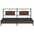Estructura de cama sin colchón madera marrón roble 160x200