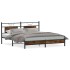 Estructura de cama sin colchón roble ahumado 160x200