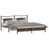 Estructura de cama sin colchón roble ahumado 160x200