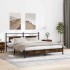 Estructura de cama sin colchón roble ahumado 160x200