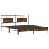 Estructura de cama sin colchón roble ahumado 160x200