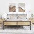 Estructura de cama sin colchón metal roble Sonoma 160x200