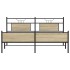 Estructura de cama sin colchón metal roble Sonoma 160x200