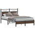 Estructura de cama sin colchón madera marrón roble 120x200