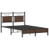 Estructura de cama sin colchón madera marrón roble 120x200