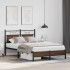 Estructura de cama sin colchón madera marrón roble 120x200