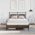 Estructura de cama sin colchón madera marrón roble 120x200