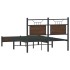 Estructura de cama sin colchón madera marrón roble 120x200