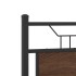 Estructura de cama sin colchón madera marrón roble 120x200