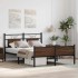 Estructura de cama sin colchón madera marrón roble 140x190