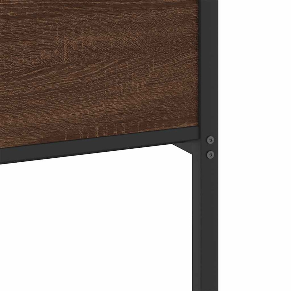 Estructura de cama sin colchón madera marrón roble 140x190