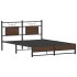 Estructura de cama sin colchón madera marrón roble 137x190