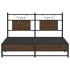 Estructura de cama sin colchón madera marrón roble 137x190