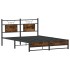 Estructura de cama sin colchón madera roble ahumado 140x200