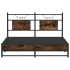 Estructura de cama sin colchón madera roble ahumado 140x200