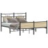 Estructura de cama sin colchón madera roble Sonoma 150x200