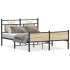 Estructura de cama sin colchón madera roble Sonoma 150x200