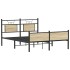 Estructura de cama sin colchón madera roble Sonoma 150x200