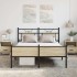 Estructura de cama sin colchón madera roble Sonoma 150x200