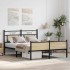 Estructura de cama sin colchón madera roble Sonoma 150x200
