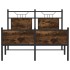 Estructura de cama sin colchón madera roble ahumado 120x190