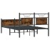 Estructura de cama sin colchón madera roble ahumado 120x190