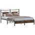 Estructura de cama sin colchón madera roble ahumado 140x200