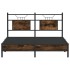 Estructura de cama sin colchón madera roble ahumado 140x200