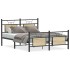 Estructura de cama sin colchón madera roble Sonoma 140x200