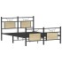Estructura de cama sin colchón madera roble Sonoma 140x200