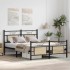 Estructura de cama sin colchón madera roble Sonoma 140x200